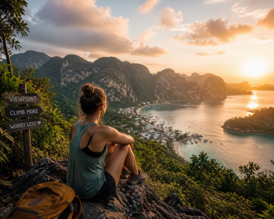 GPT Image 2: traveler scenario, English prompt, no geographic cue